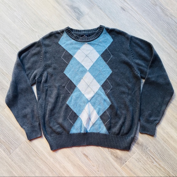 Dockers Argyle Cotton Crewneck Sweater SZ M - Picture 5 of 7